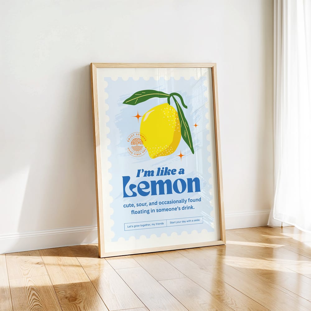 A0 Frame Mockup In Clean Interior