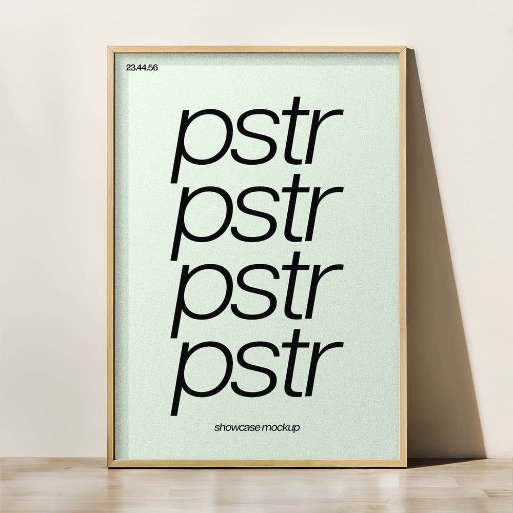 A3 Frame Mockup In Japandi Interior