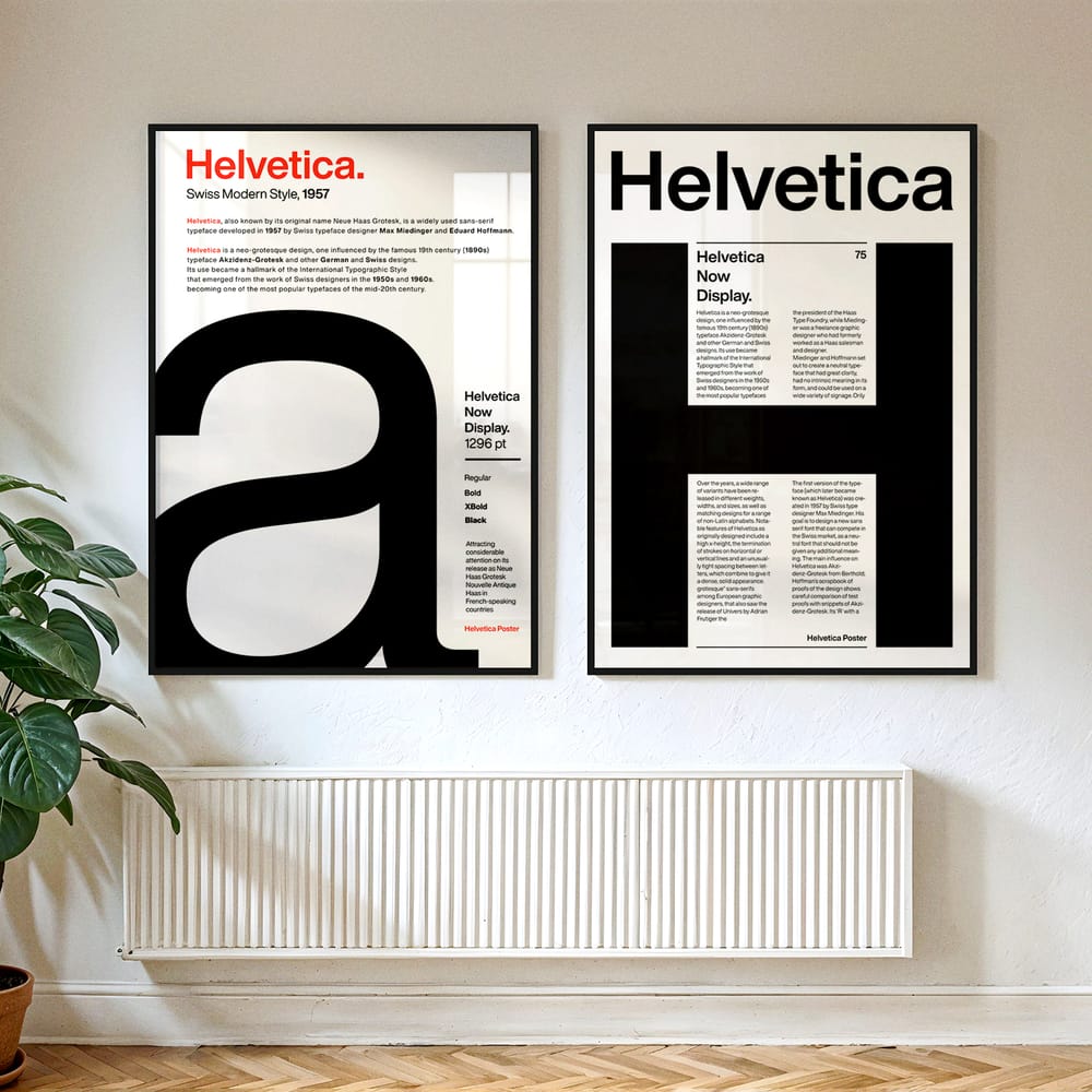 Interior A0 Frame Mockup with Reflection