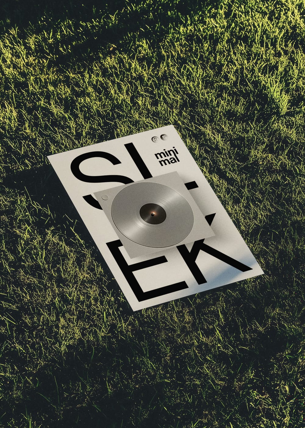 Poster Mockup on Grass