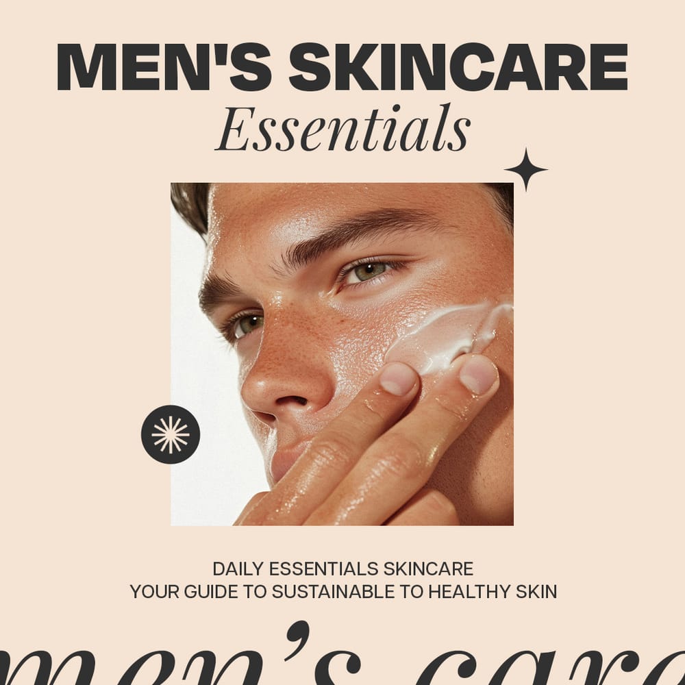 Men's Skincare Essentials  Instagram post Template