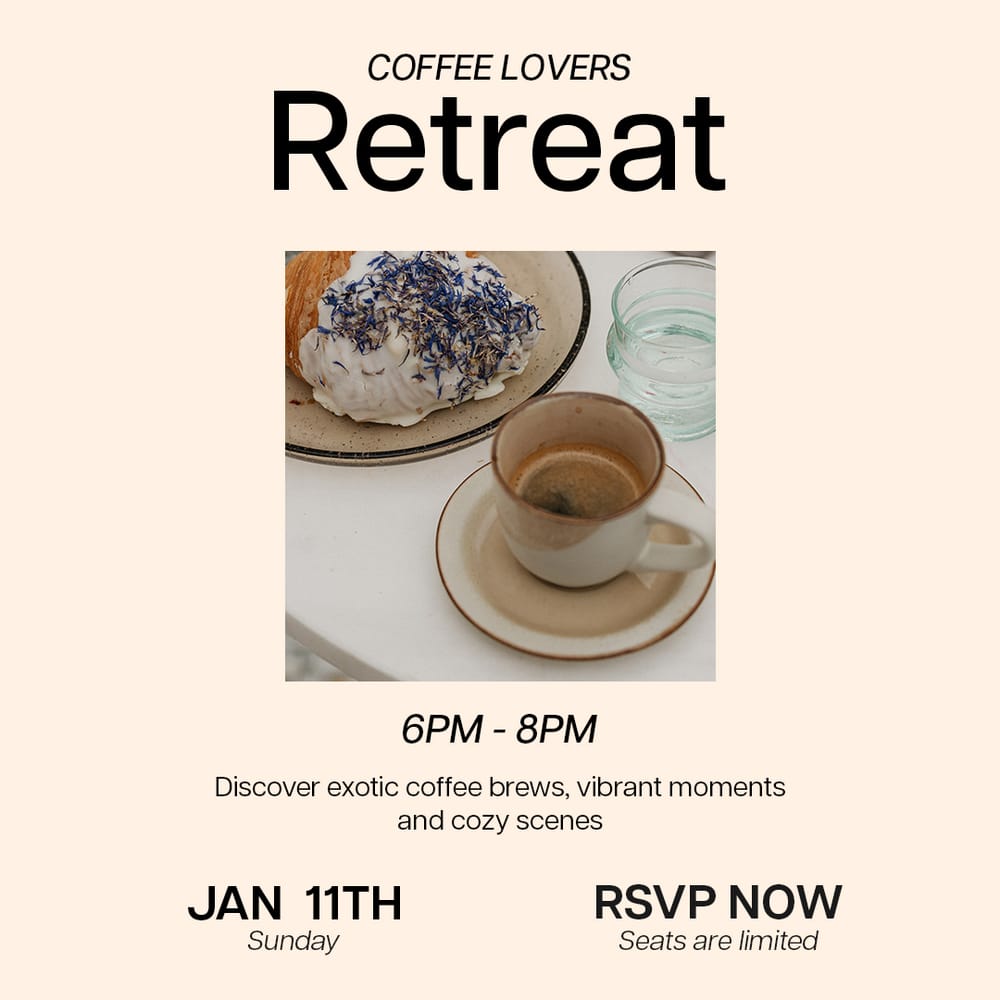 Retreat Coffee Shop Instagram Post Template