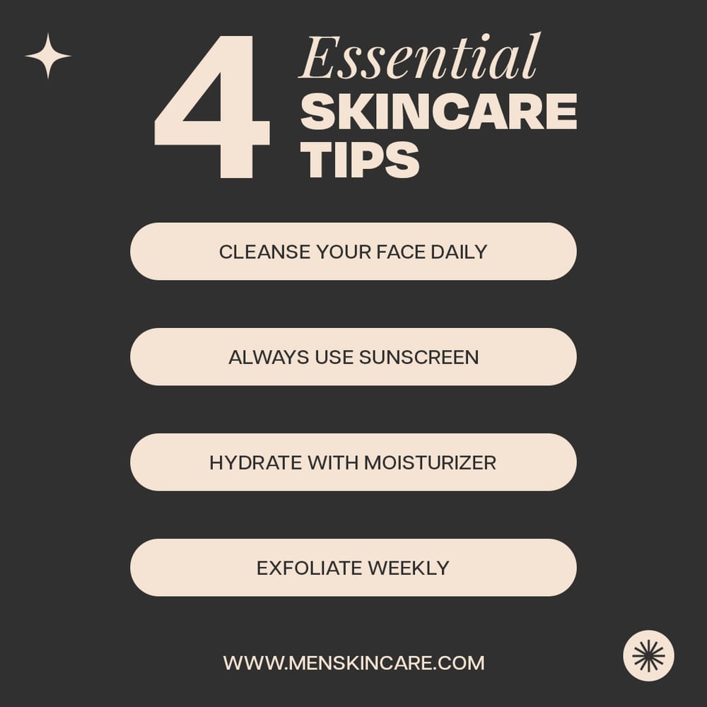 Essentials   Skincare Tips Men's Skincare Instagram Post Template