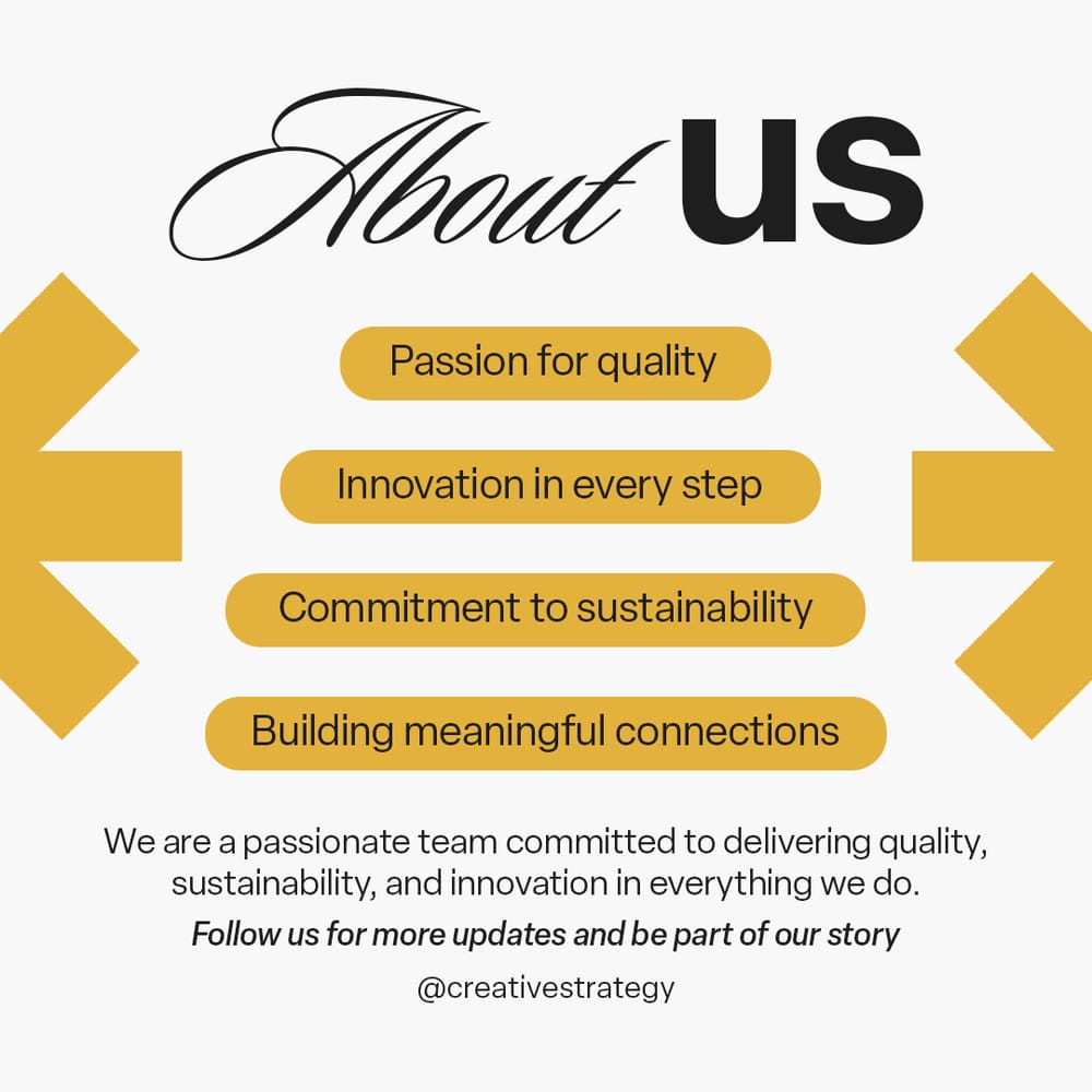 About Us Branding Signature Instagram Post