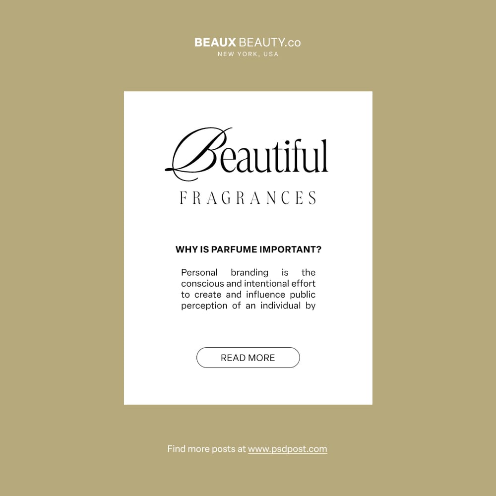 Beautiful Fragrances Instagram Post Template