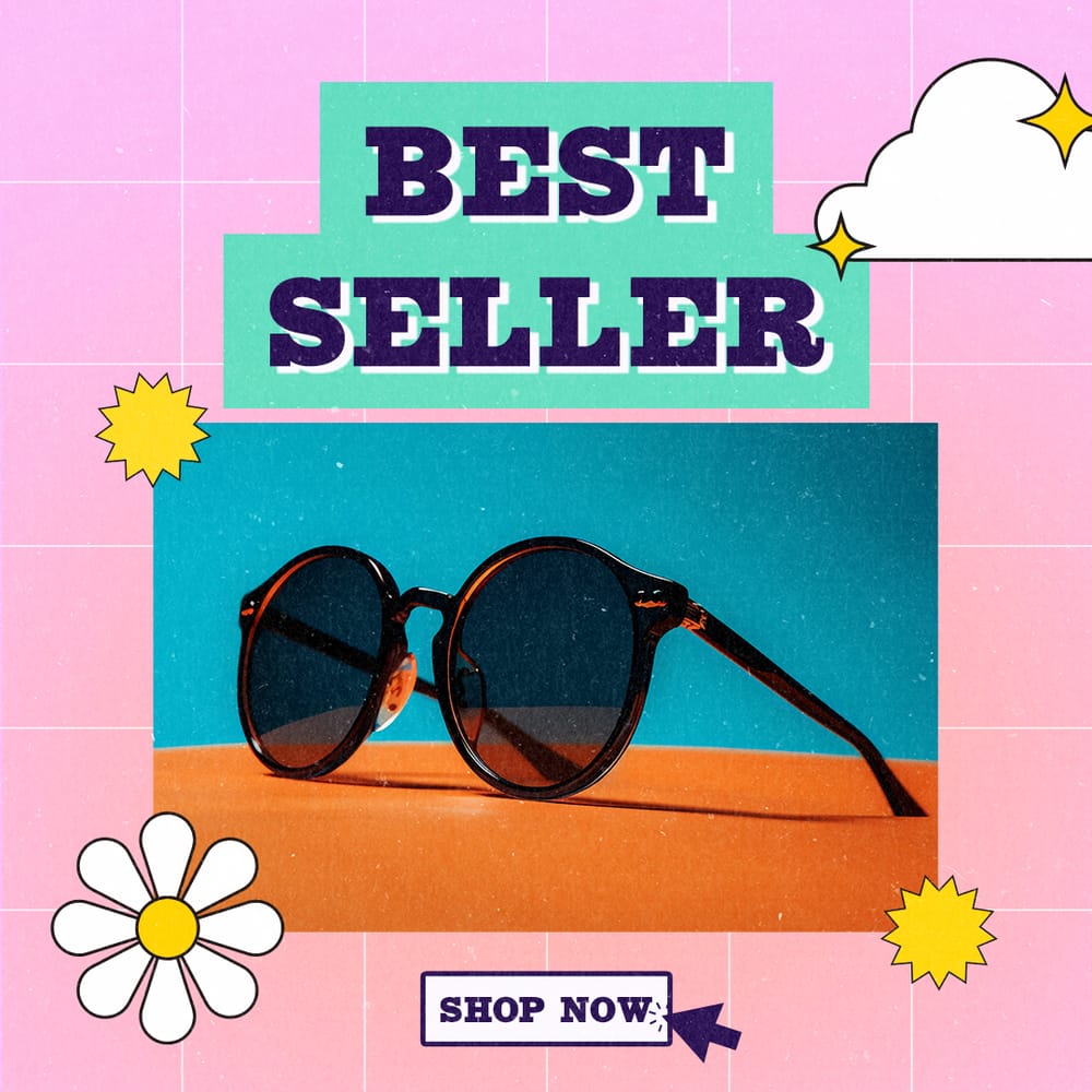 Best Seller Gradient Retro Instagram Post