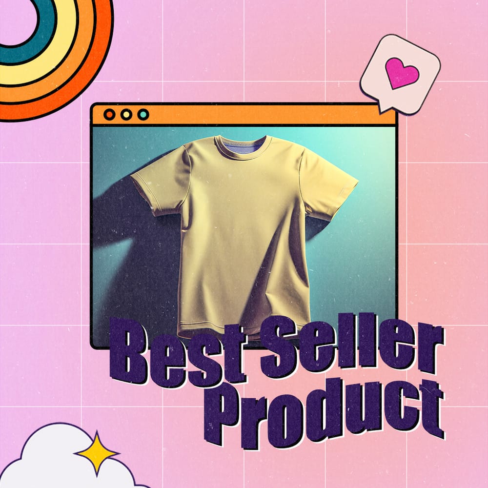 Best Seller Product Gradient Retro Instagram Post