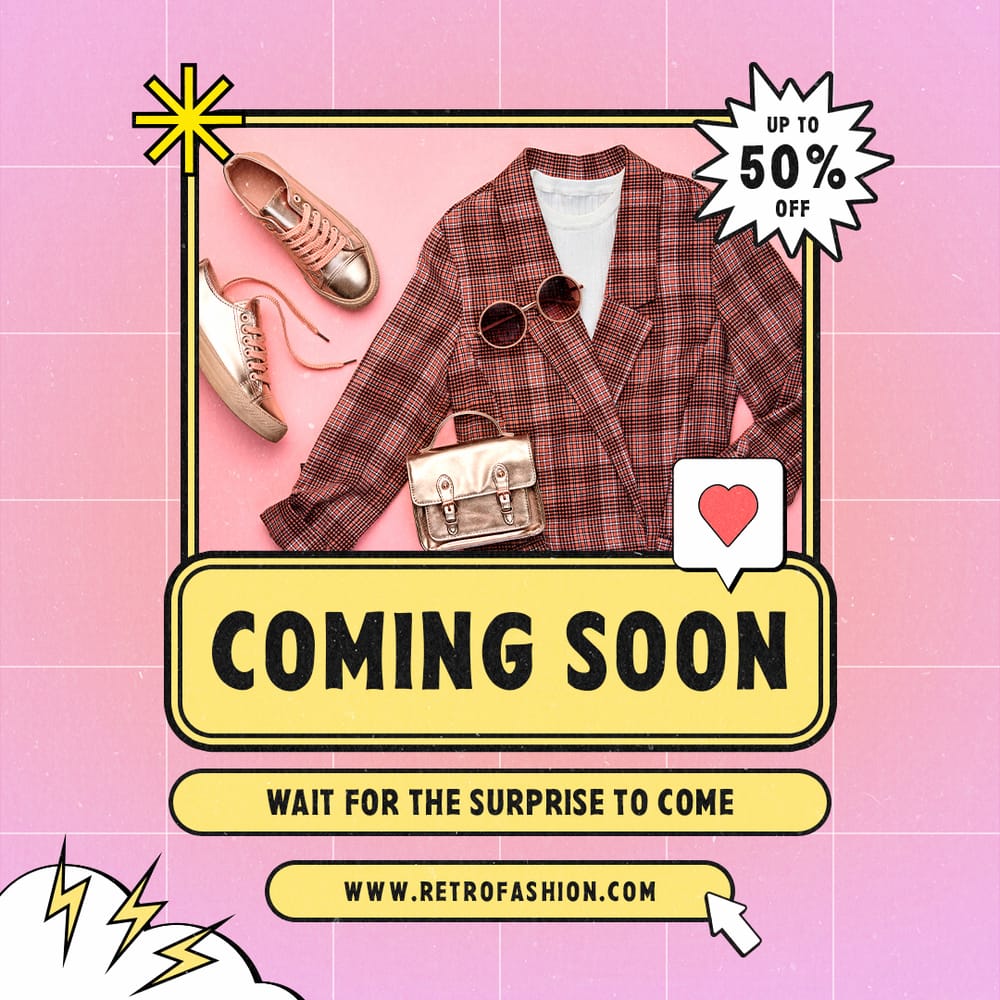 Coming Soon Gradient Retro Instagram Post