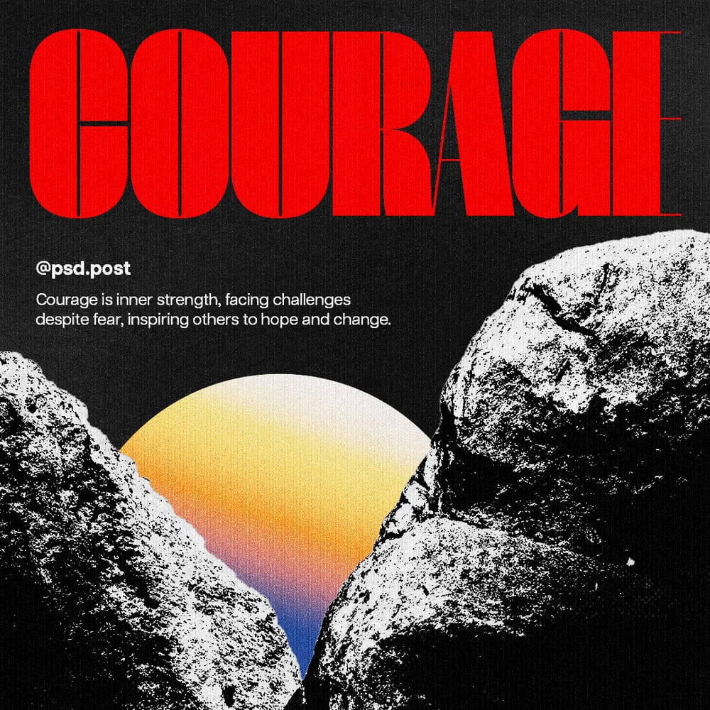 Courage Quotes Instagram Post
