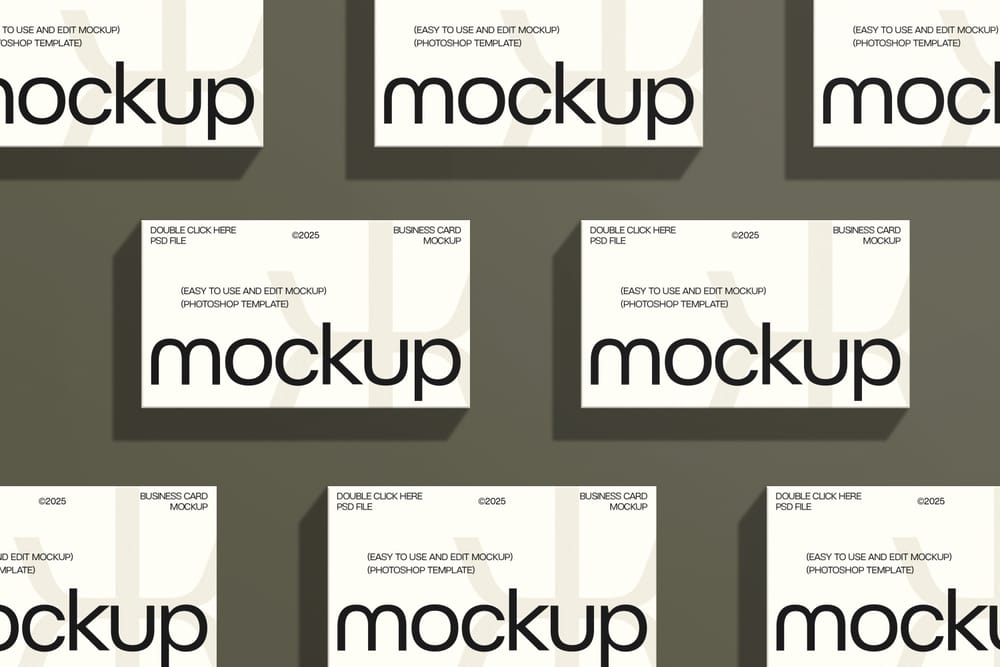 Modern Frame Business Card Mockup