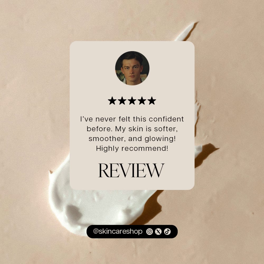 Customer Review Skincare Essence Instagram Post