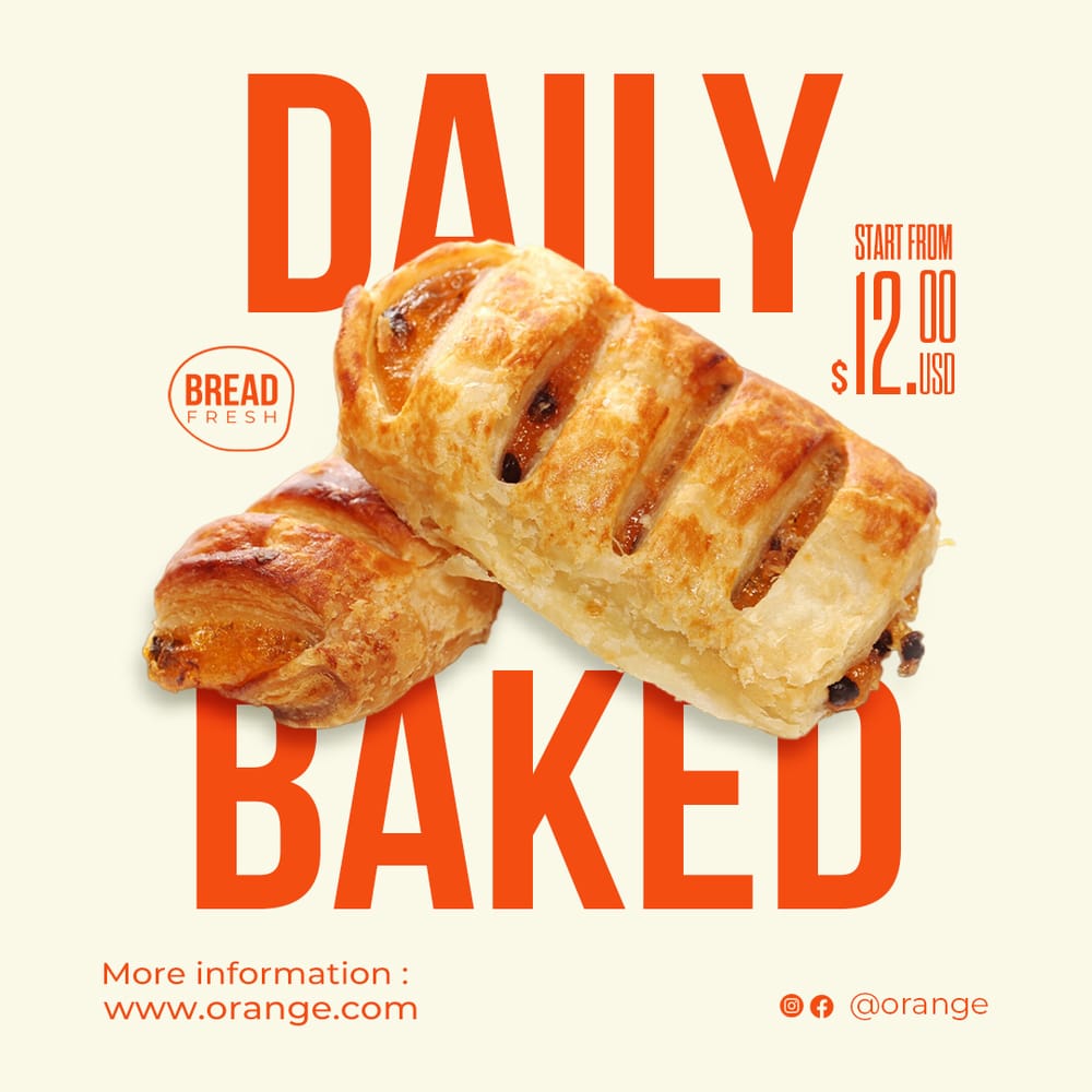 Daily Baked Orange Instagram Post
