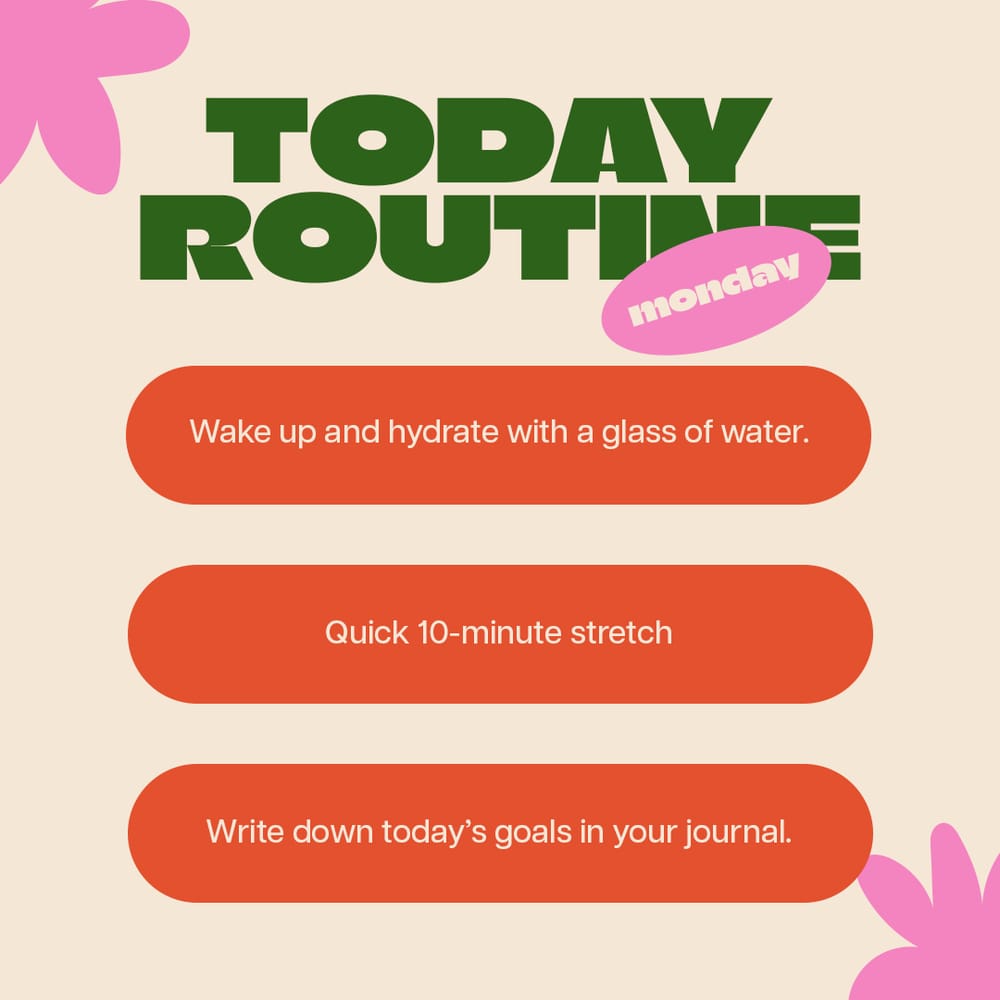 Daily Routine Instagram Post Template