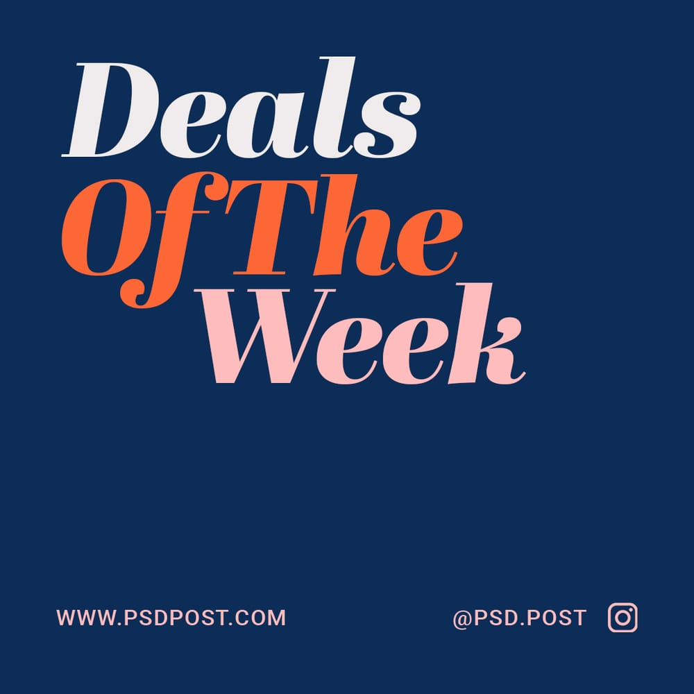 Deals Of The Week On Blue Background Instagram Post