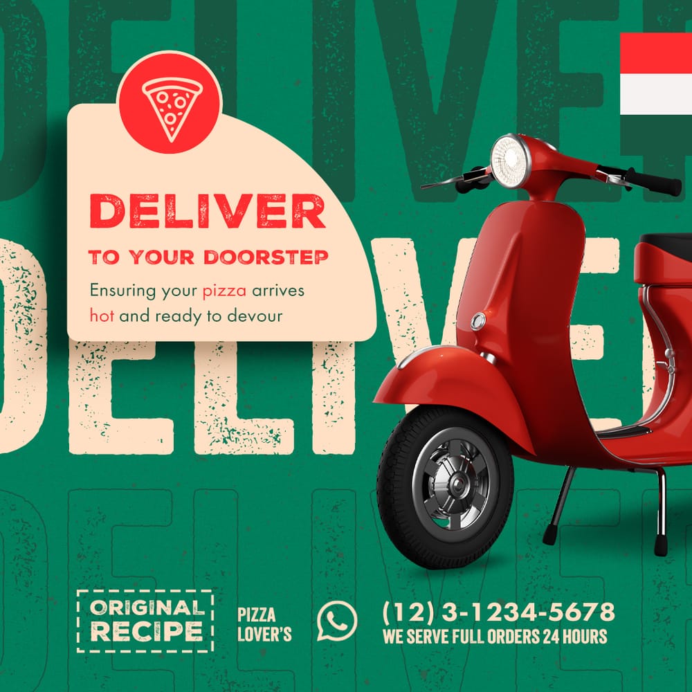 Deliver Pizza Exobites Instagram Post