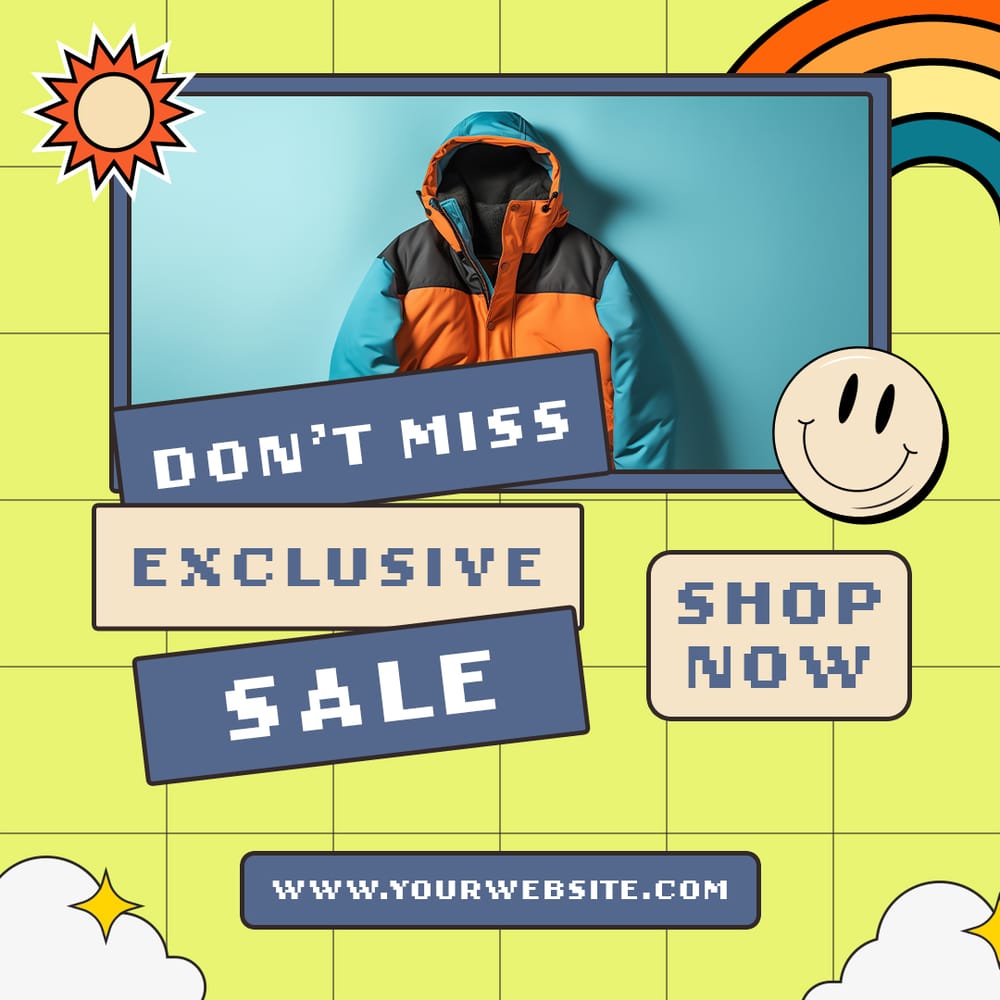 Don't Miss Exclusive Gradient Retro Instagram Post