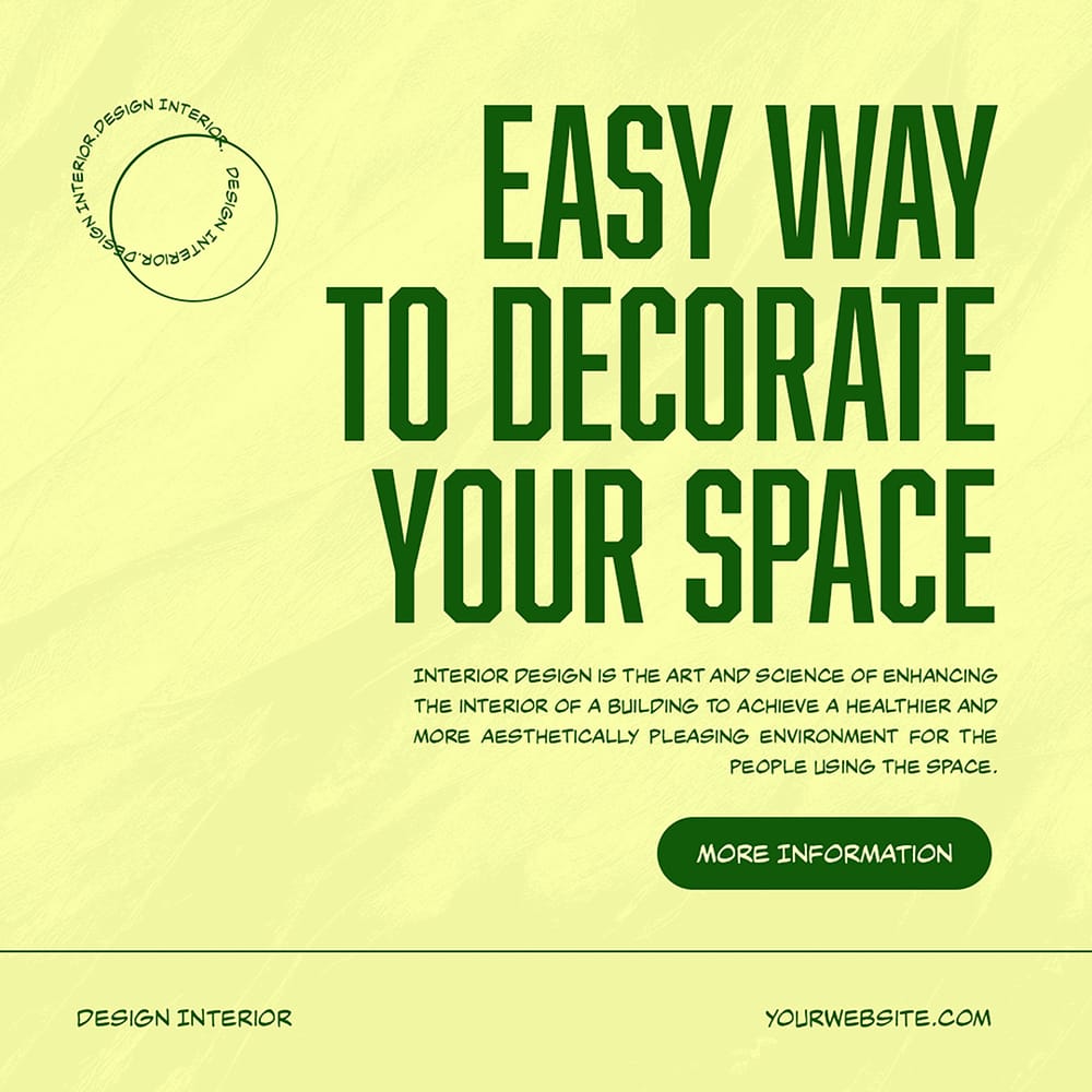 Easy Way To Decorate Your Space Instagram Post Template
