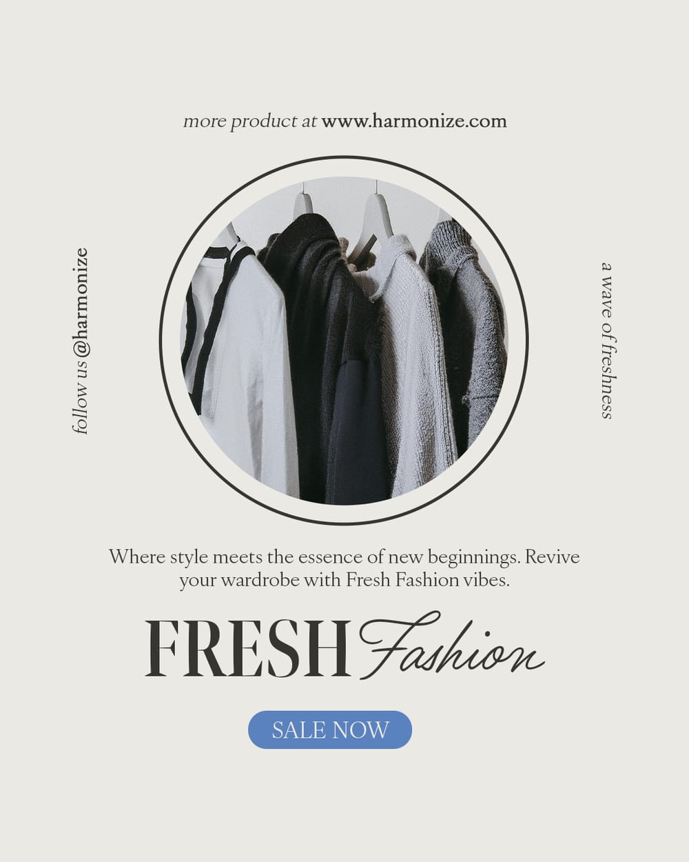 Fresh Fashion Harmonize Instagram Post