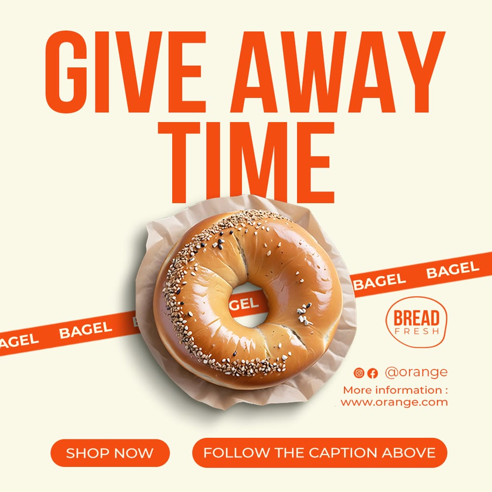 Give Away Time Orange Instagram Post