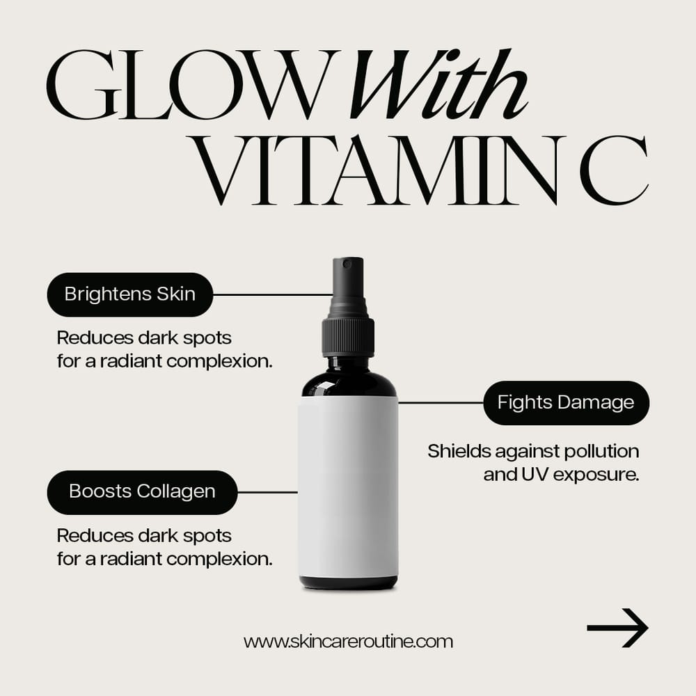 Glow With Vitamin C Skincare Glow Instagram Post