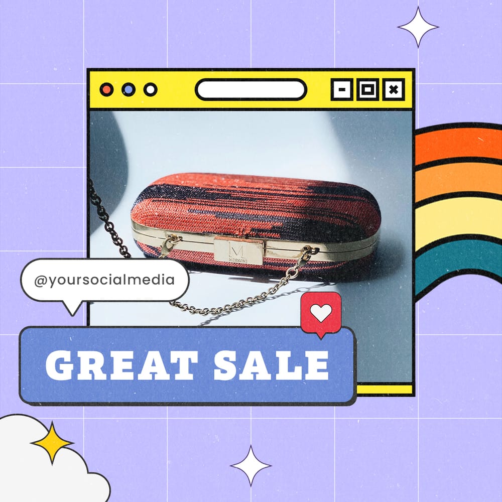 Great Sale Fashion Gradient Retro Instagram Post