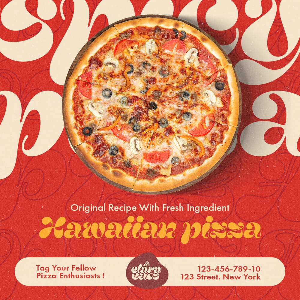 Hawaian Pizza Elaraeats Instagram Post