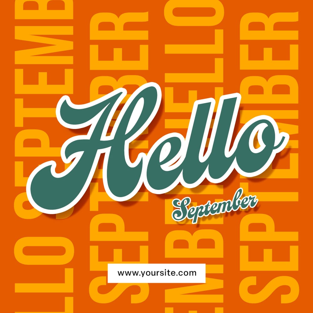 Hello September Instagram Post Template