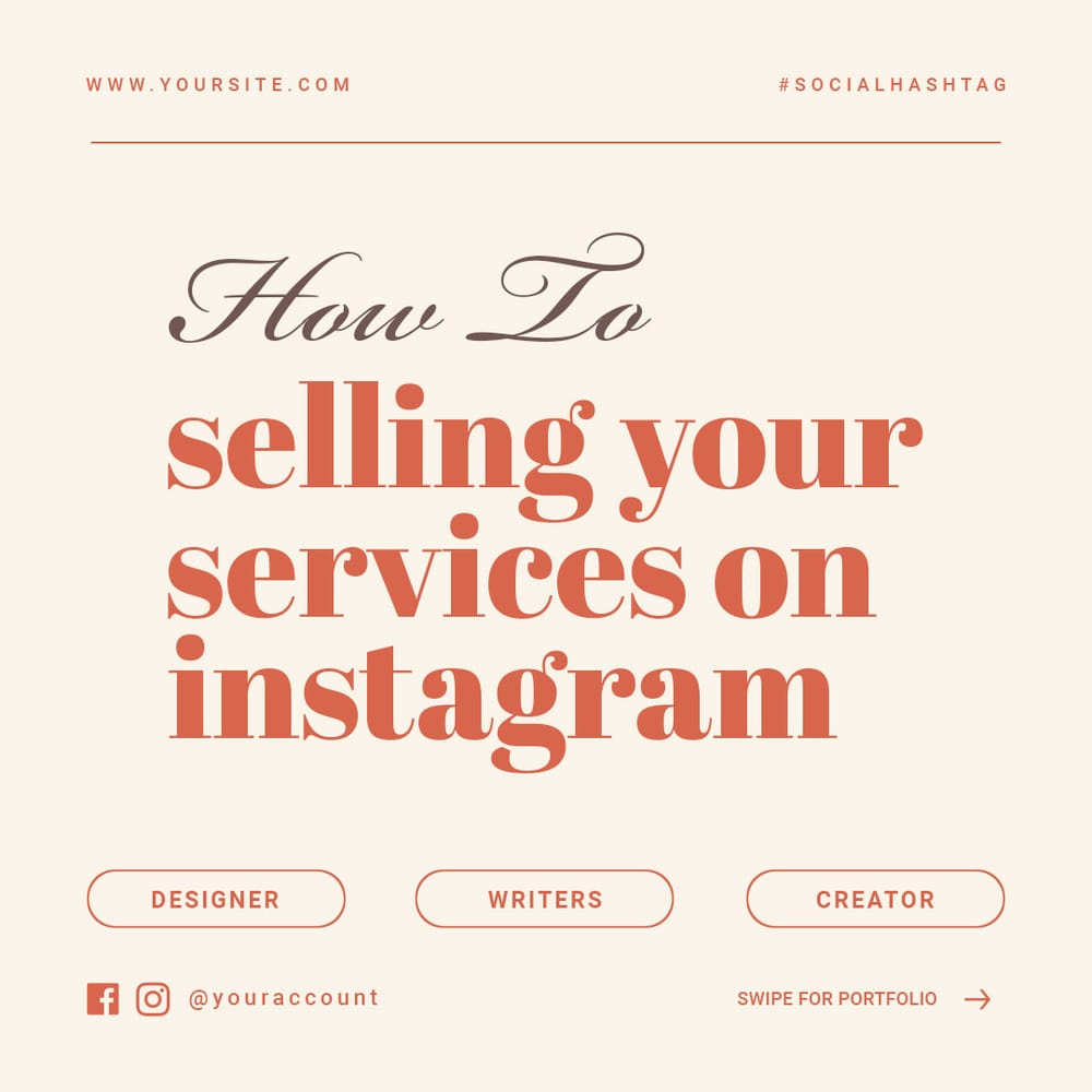 How To Selling Instagram Post Template