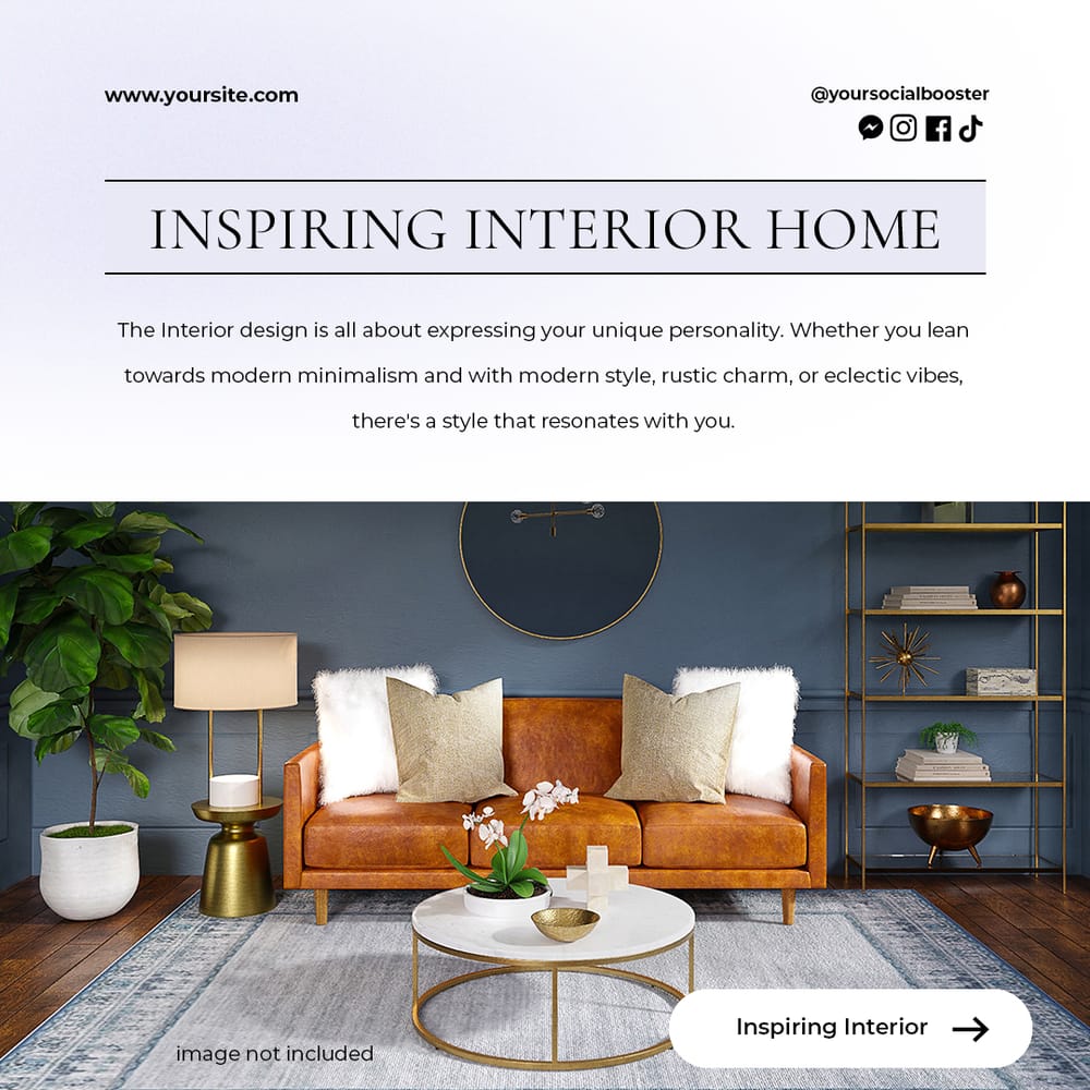 Inspiring Interior Home Instagram Post Template