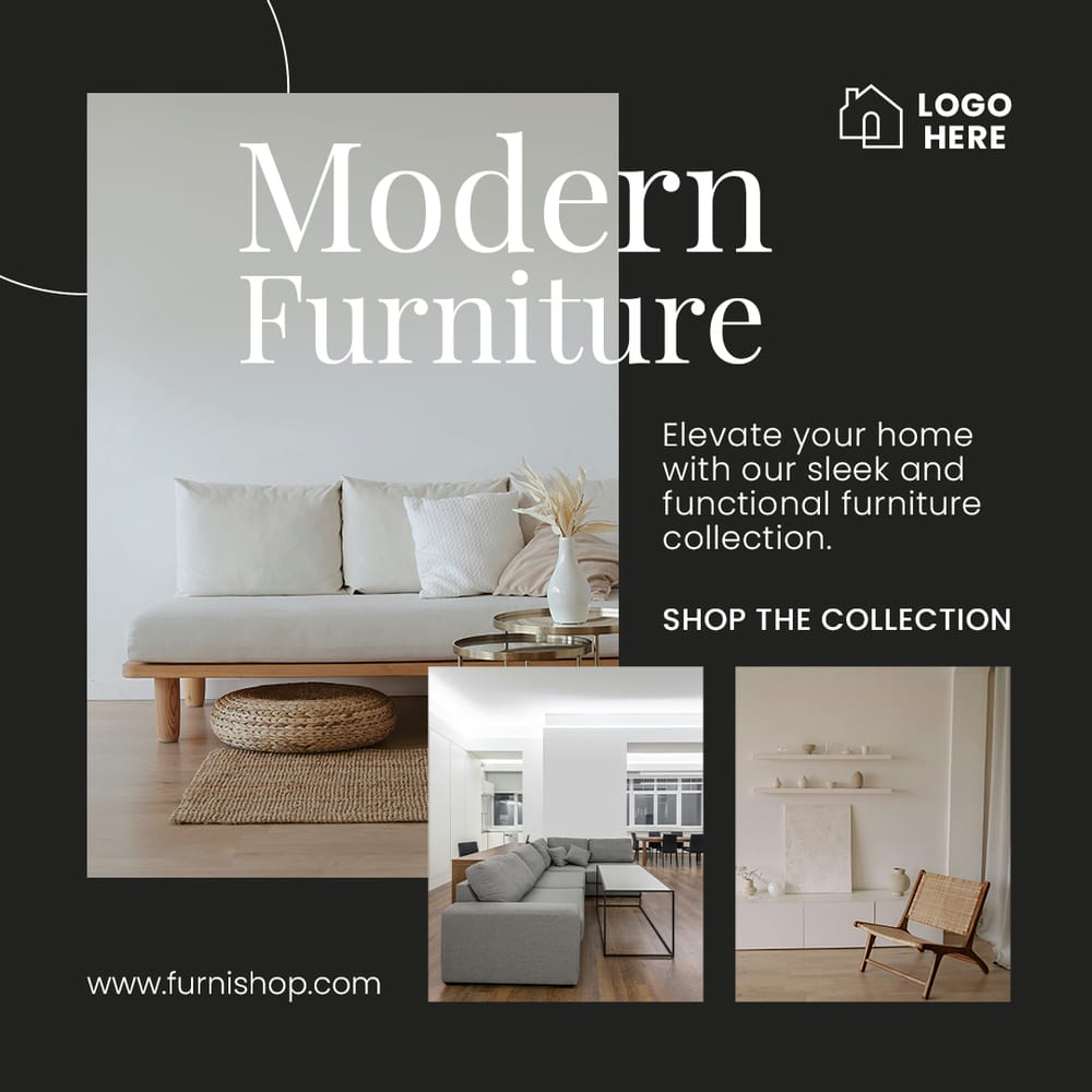 Modern Furniture Graphite Instagram Post