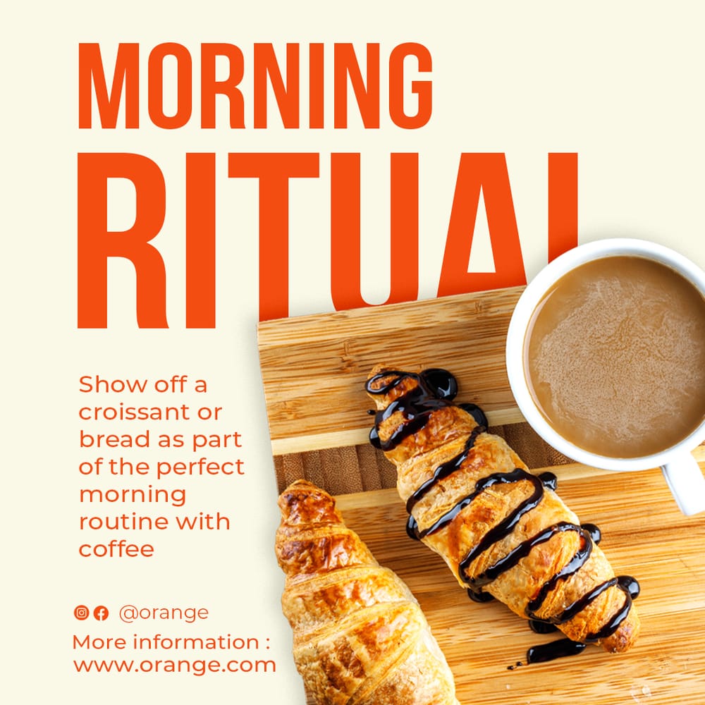 Morning Ritual Orange Instagram Post