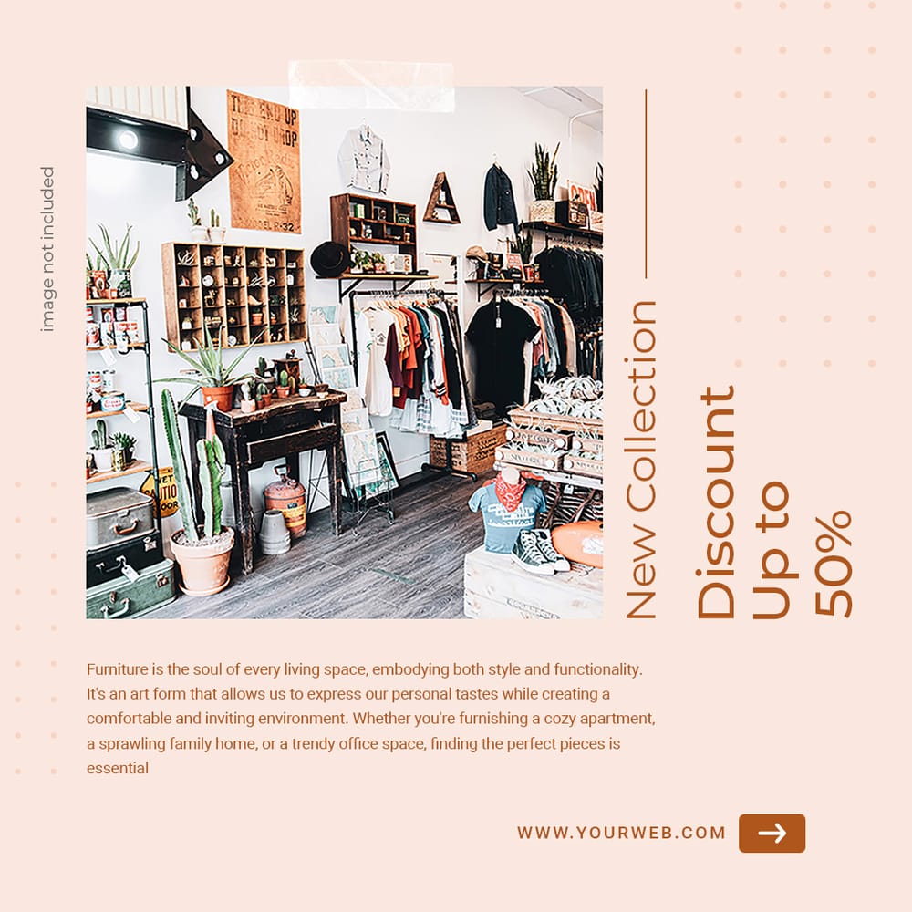 New Collection Discount Up to 50% Instagram Post Template