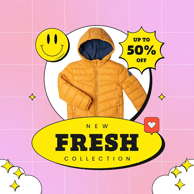 New Fresh Collection Gradient Retro Instagram Post