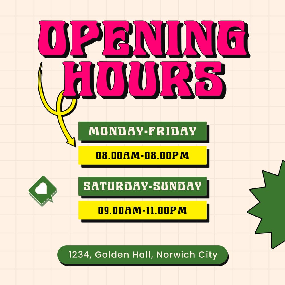 Opening Hours Pynix Instagram Post