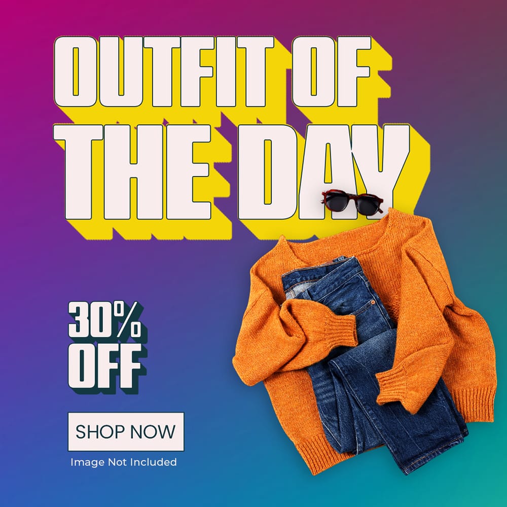 Outfit Of The Day Instagram Post Template