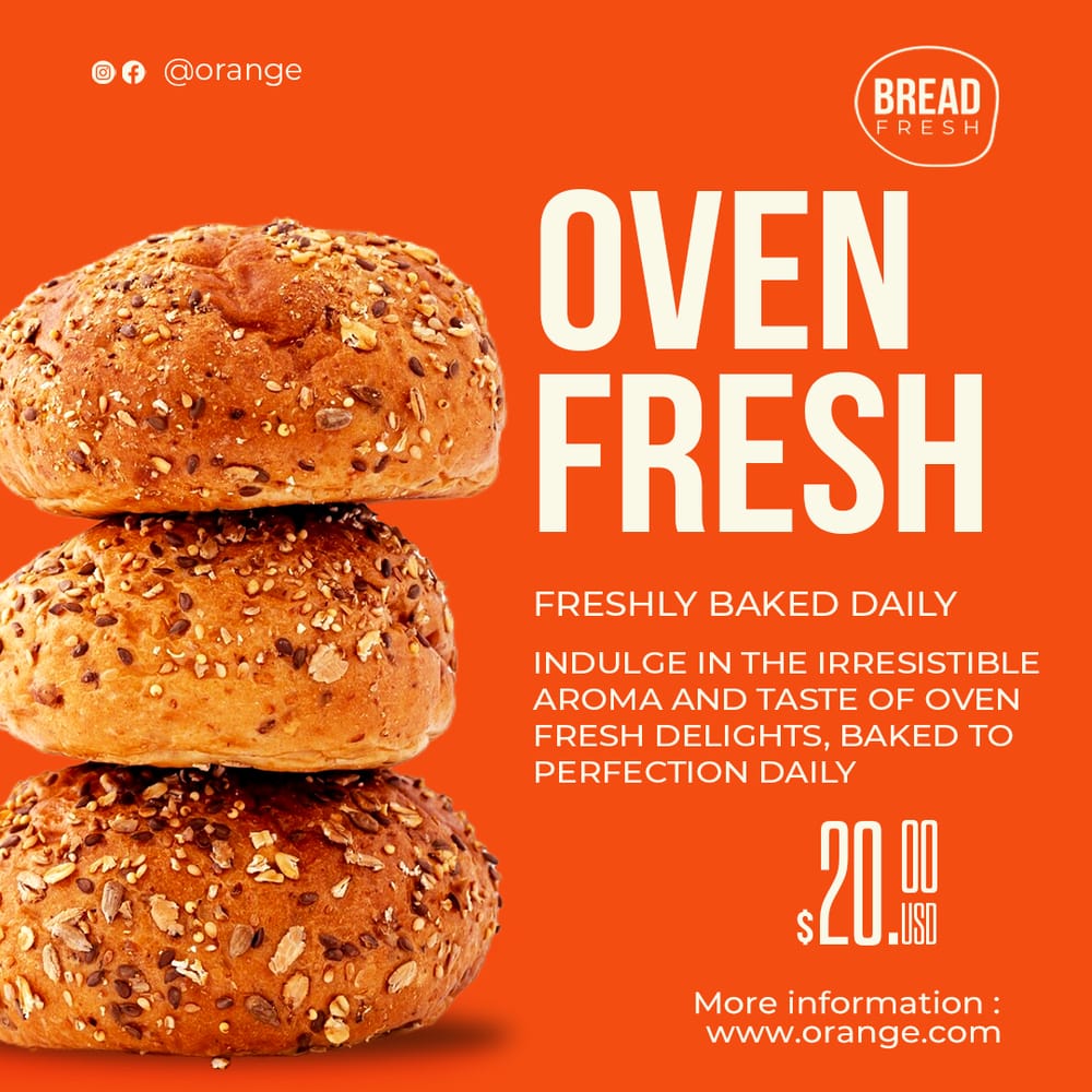 Oven Fresh Orange Instagram Post