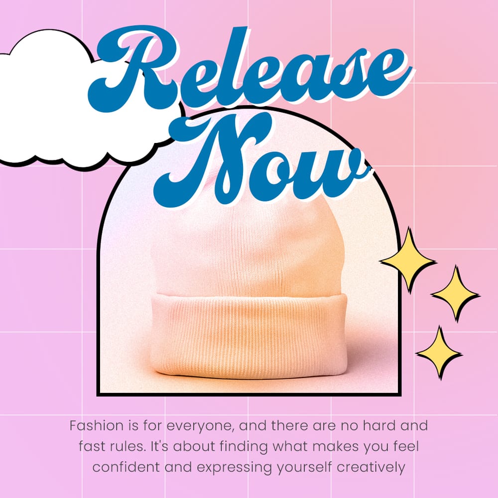 Release Now Gradient Retro Instagram Post