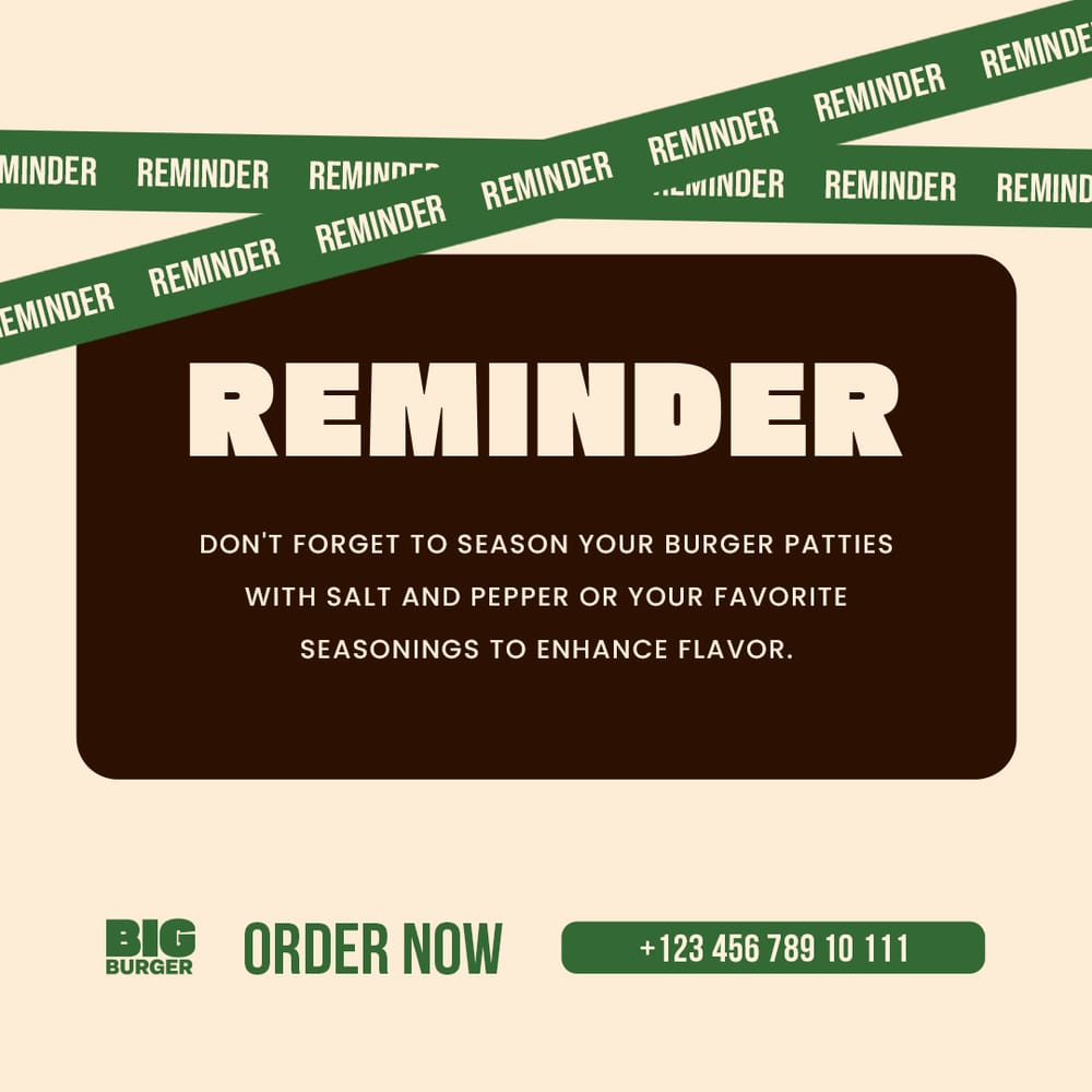 Reminder Big Burger Instagram Post