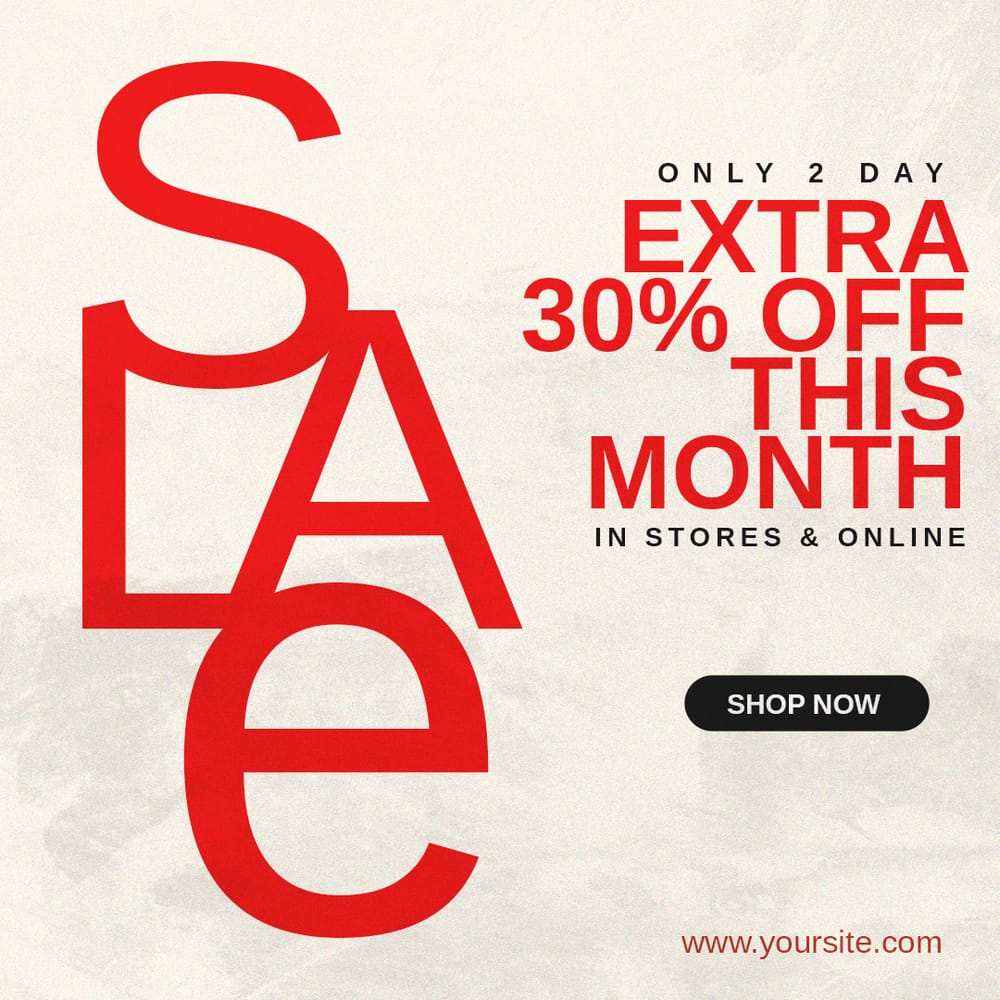 Sale Extra Instagram Post Template