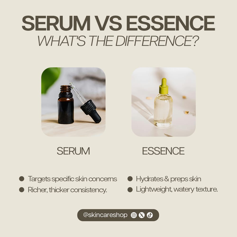 Serum vs Essence Skincare Bloom Instagram Post