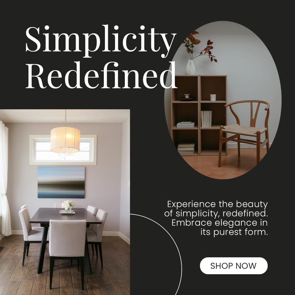 Simplicity Redefined Furniture Graphite Instagram Post