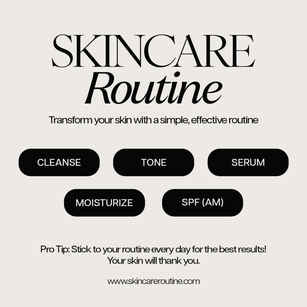 Skincare Routine Glow Instagram Post