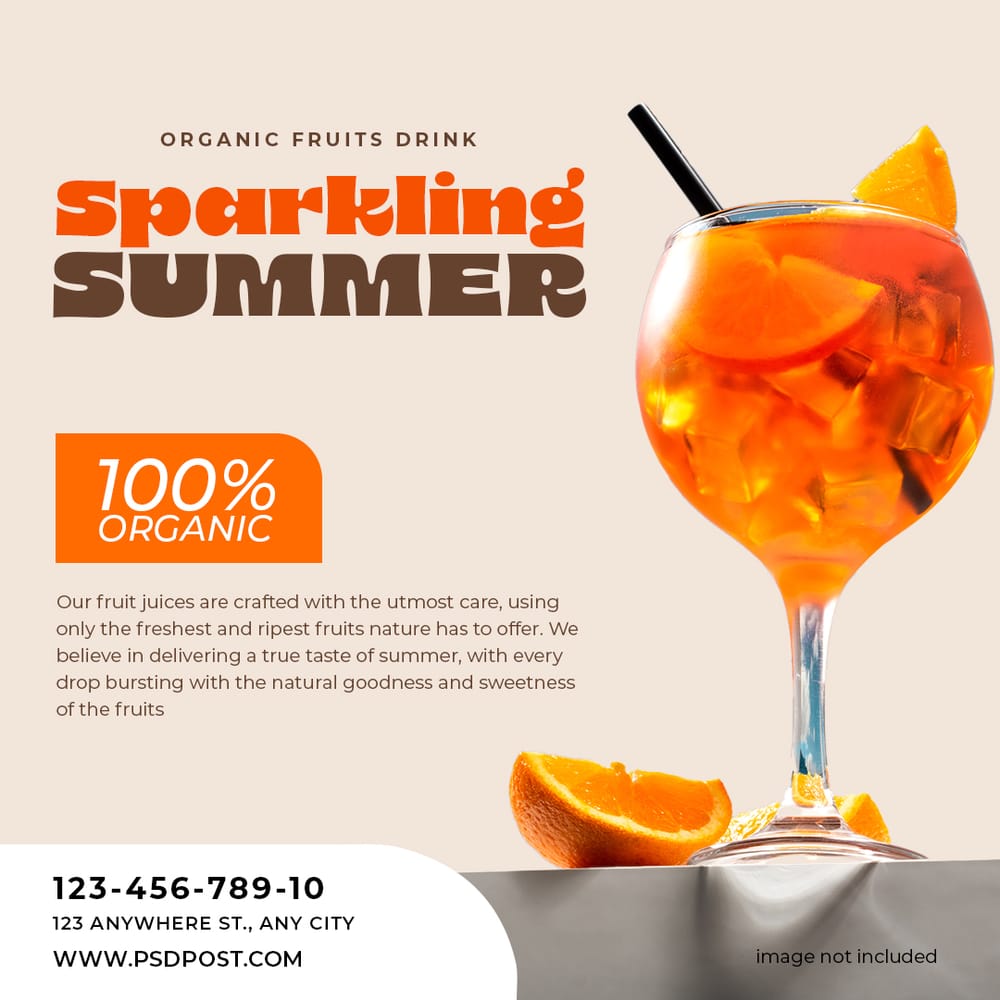 Sparkling Summer Instagram Post Template