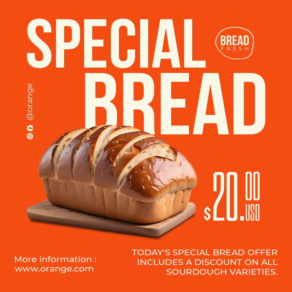 Special Bread Orange Instagram Post