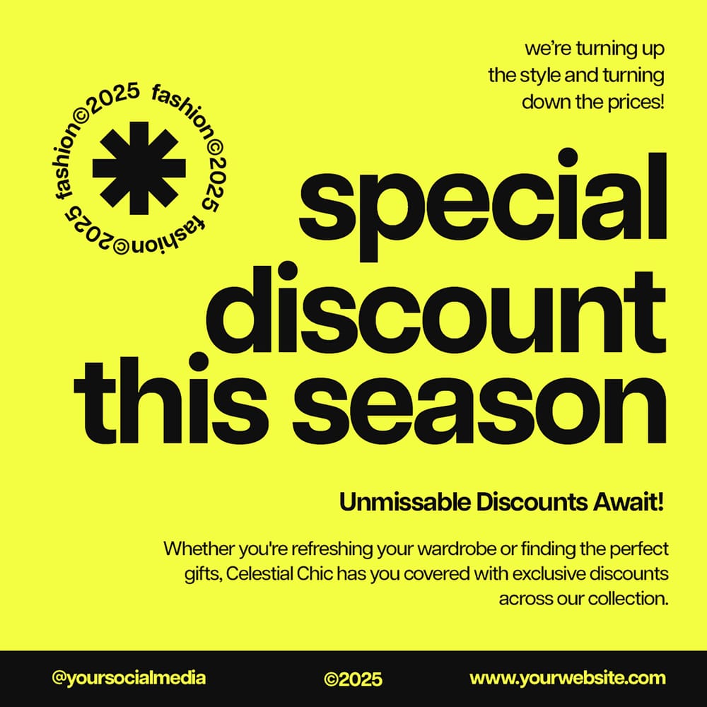 Special Discount This Season Fashion Voren Instagram Post