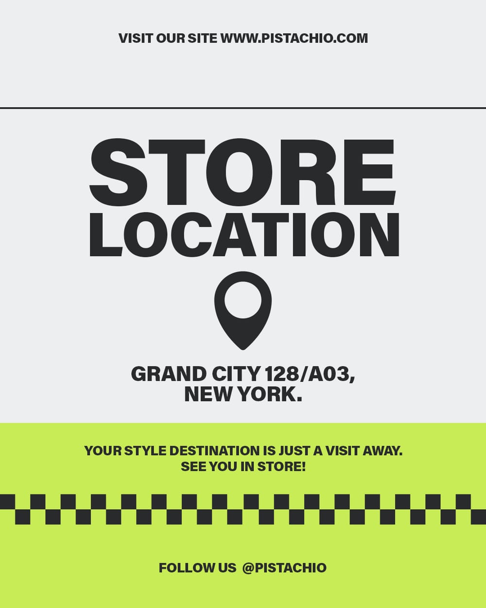 Store Location Pistachio Instagram Post