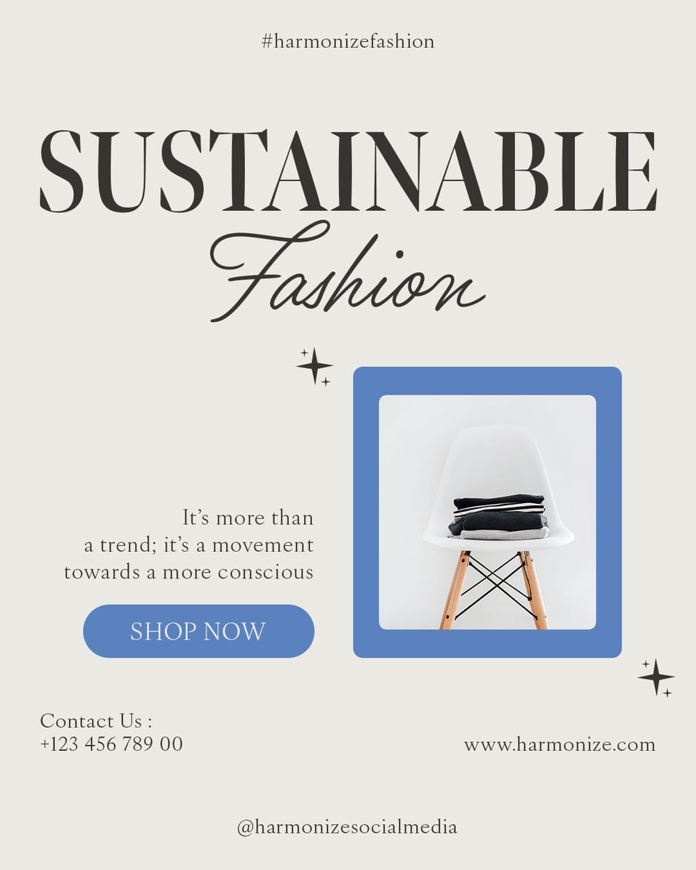 Sustainable Fashion Harmonize Instagram Post