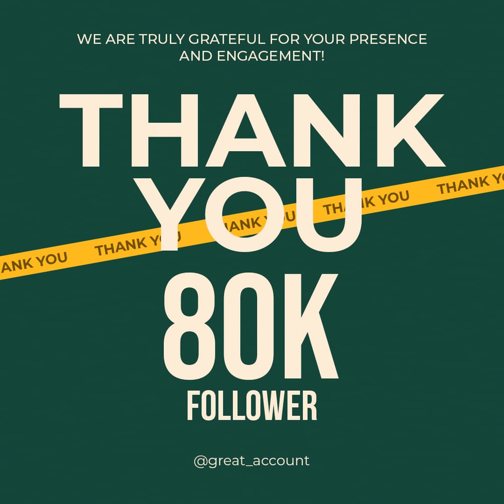 Thank You 80k Follower Etigma Instagram Post