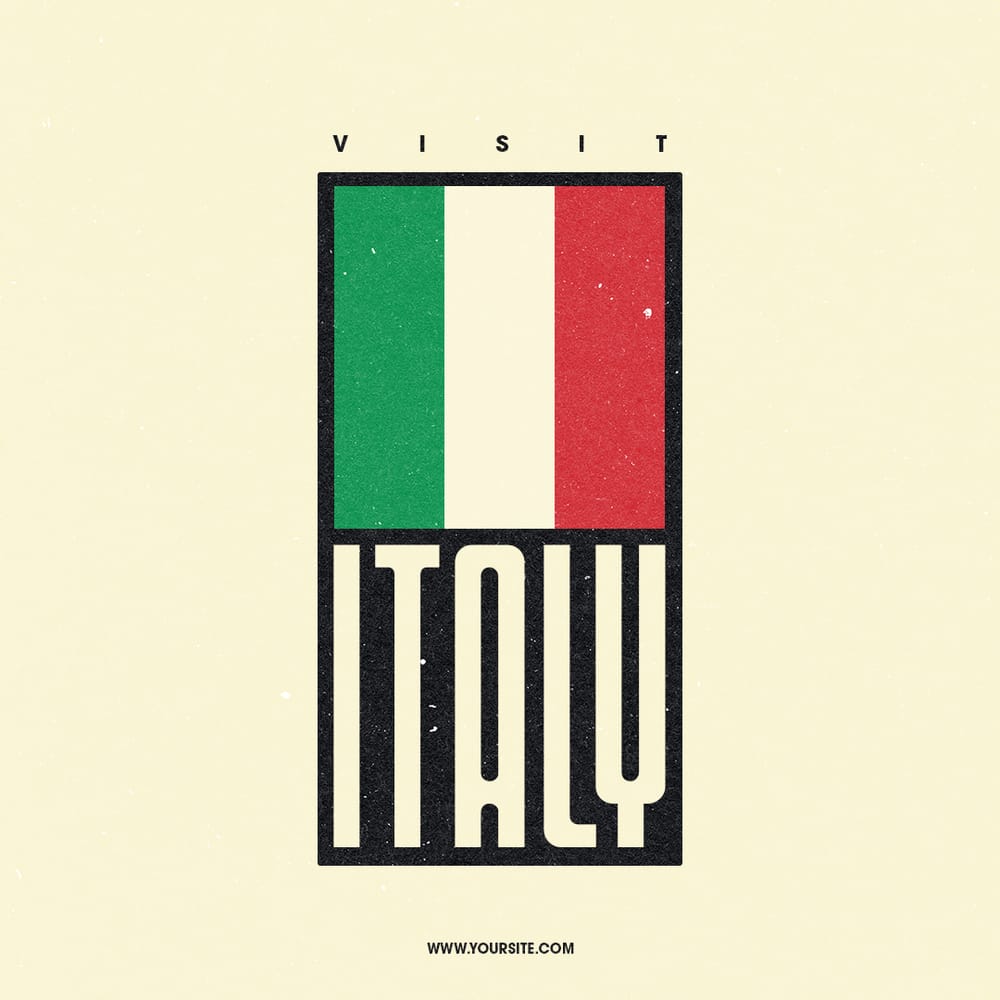 Visit Italy Instagram Post Template