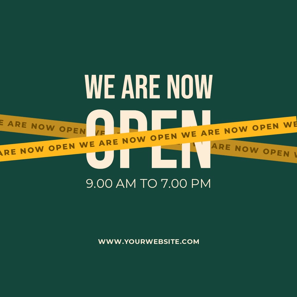 We Are Open Etigma Instagram Post